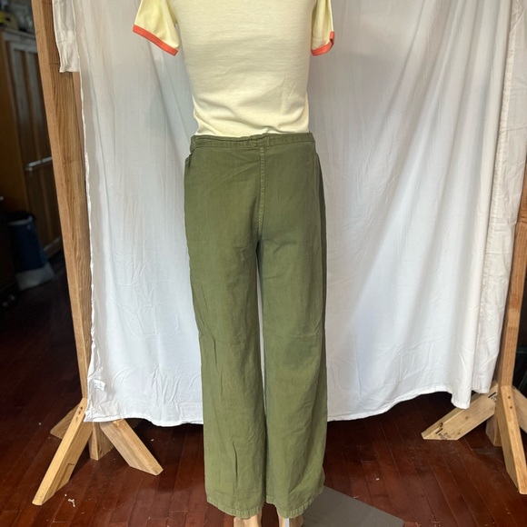 Yak n Yeti Olive drawstring pants Medium pockets - Picture 2 of 5